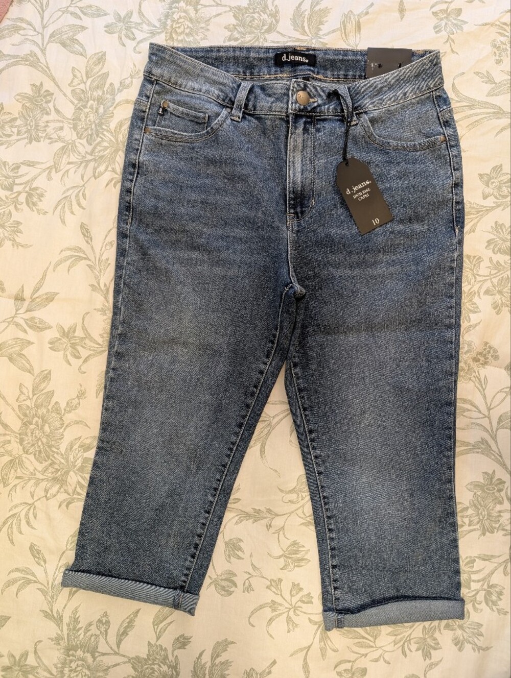 d. jeans High-rise Capri With Cuffed Hem NWT